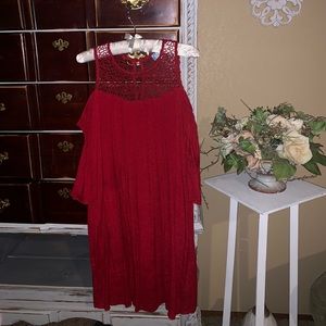 Red tunic top